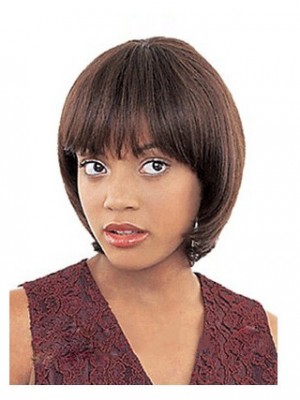 Affordable Short Straight Full Bang African American Wigs For Women 10 Inch