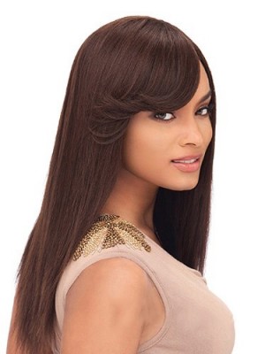 Top-rated Long Straight Full Bang African American Wigs For Women 20 Inch 
