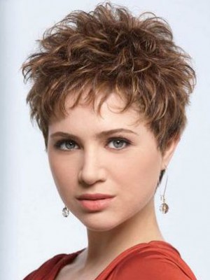 Boy Cut Curly Synthetic Wigs