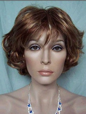 Sweety Short Wavy Synthetic Lace Front Wig For Woman