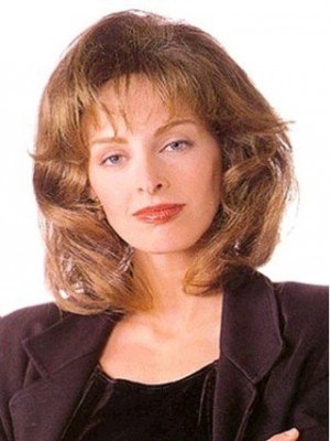Ancient Medium Wavy Synthetic Lace Front Wig For Woman