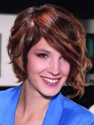 Top Quality Graceful Short Wavy Capless Synthetic Wig About 8 Inches