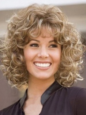 Sexy Medium Curly Synthetic Hair Wig