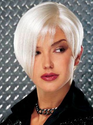 Monofilament Left Part With Lace Front Short Wig