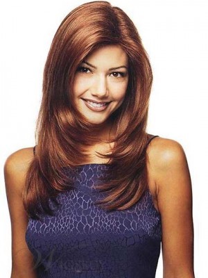 Specially Designed Top Quality Long Layered Straight Full Lace Human Hair Wig