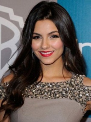 24" Victoria Justice Elegant Long Wavy Full Lace Wig