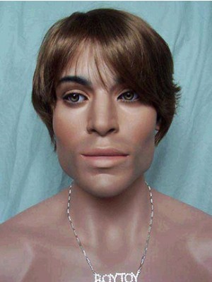 Fancy Short Straight Synthetic Capless Wig For Man