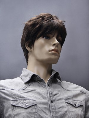 Chic Short Straight Synthetic Capless Wig For Man