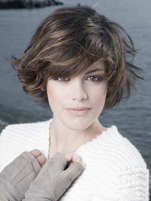 Classy High Quality Exquisite Short Wavy Perfect Wig 100% Real Human Hair About 10 Inch