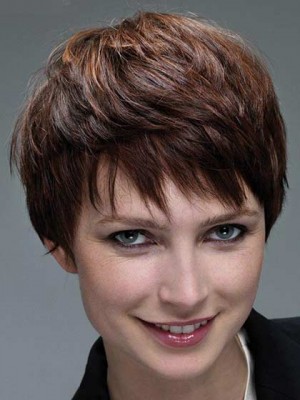 Simple High Quality Exquisite Short Straight Full Lace Wig 100% Real Human Hair About 4 Inch