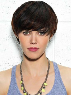 Mixed Colour Carefree Natural Short Straight Real Human Hair About 5inches