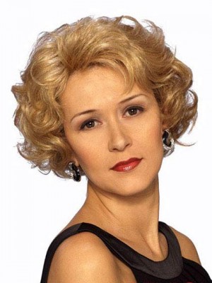 Chic Lace Front Short Wavy Synthetic Wig