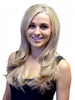 Long Synthetic 3/4 Wig With Layered Style
