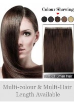 20" PU Skin Weft Remy Human Hair Extensions 