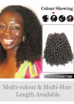 Curly Indian Remy Hair Weft Extensions 