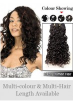 Indian Remy Hair Curly Weft Extensions 