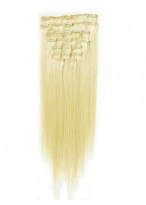 10 pcs From 14" Straight Clip In Full Head Set 