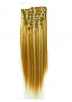 10 pcs From 14" Straight Clip In Full Head Set 