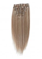 10 pcs From 14" Straight Clip In Full Head Set 