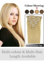 7 pcs From 14" Straight Clip In Full Head Set 