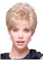 Short Curly Top Piece Wig 