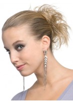 Straight Sleek Layers Scrunchie Style Synthetic Wrap 