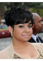 Short Layered Black African American Wig 