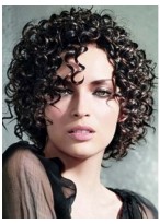 Popular Black Curly Synthetic Wigs 