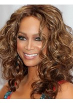 Ideal Shoulder Length Curly Tyra Banks Wig 