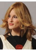 14" Blonde Wavy Human Remy Hair Wigs 