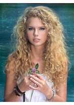 Fashion Blonde Curly Taylor Swift Wigs 