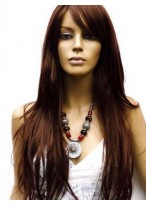 Impressive Long Auburn Lace Front Wigs 
