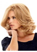 Trendy Wavy Human Hair Lace Front Wigs 