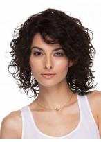 Modern Shoulder Length Curly Lace Front Wigs 