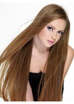 Natural Long Straight Lace Front Wig 