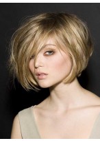 Impressive Short Full Lace Straight Human Hair Wig 