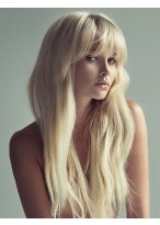 Gorgeous Long Blonde Human Hair Wig 