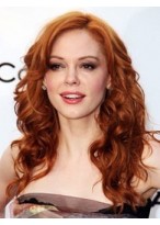 Rose McGowan Wavy Human Hair Wigs 