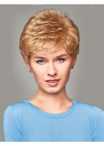 Short Blonde Wavy Synthetic Wigs 