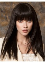 Perfect Black Straight Synthetic Wigs 