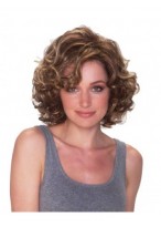 Discount Brown Curly Synthetic Wig 