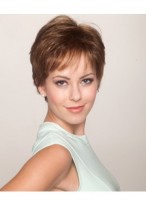 Soft Brown Ladies Short Synthetic Wig 