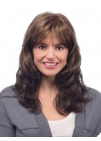 Dazzling Long Wavy Brown Synthetic Wigs 