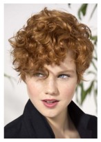 Capless Short Wavy Synthetic Wigs 