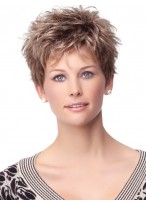 Gorgeous Short Brown Boycuts Wigs 