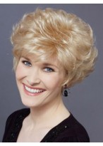 Short Wavy Capless Tousled Human Hair Wig 