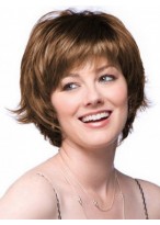 Feathered Layer Cut Short Lace Front Wig 