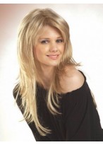 Long Seductive Layers Human Hair Lace Front Wig 