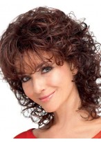 Mid-Length Gorgeously Curly Synthetic  Wig 
