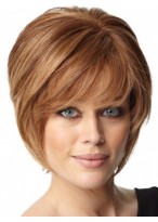 Short Soft Layers Human Hair Capless Wig 